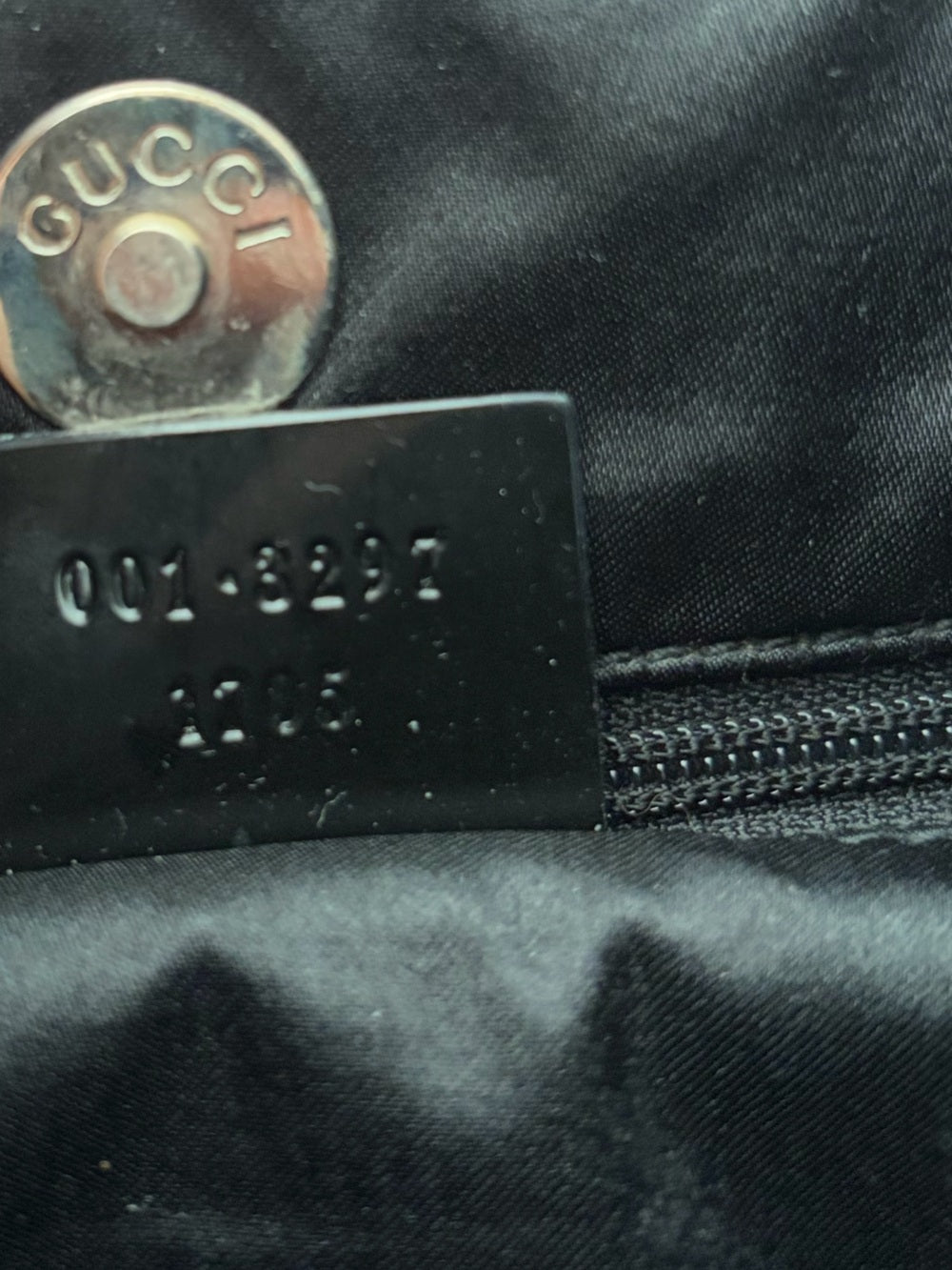 Gucci Tom Ford Black Canvas Metal Strap Handbag