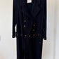 Chanel Vintage 80's Navy Maxi Pleated Dress Size 42