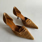 VINTAGE PRADA SUEDE TAN KITTEN HEELS