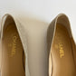 CHANEL TWEED BEIGE CAMELLIA POINTED TOE FLATS