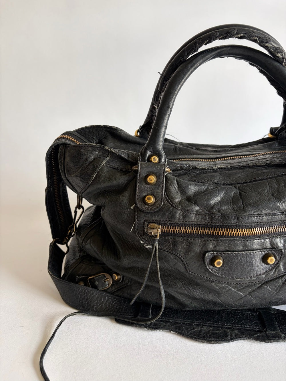 VINTAGE BALENCIAGA BLACK CITY BAG
