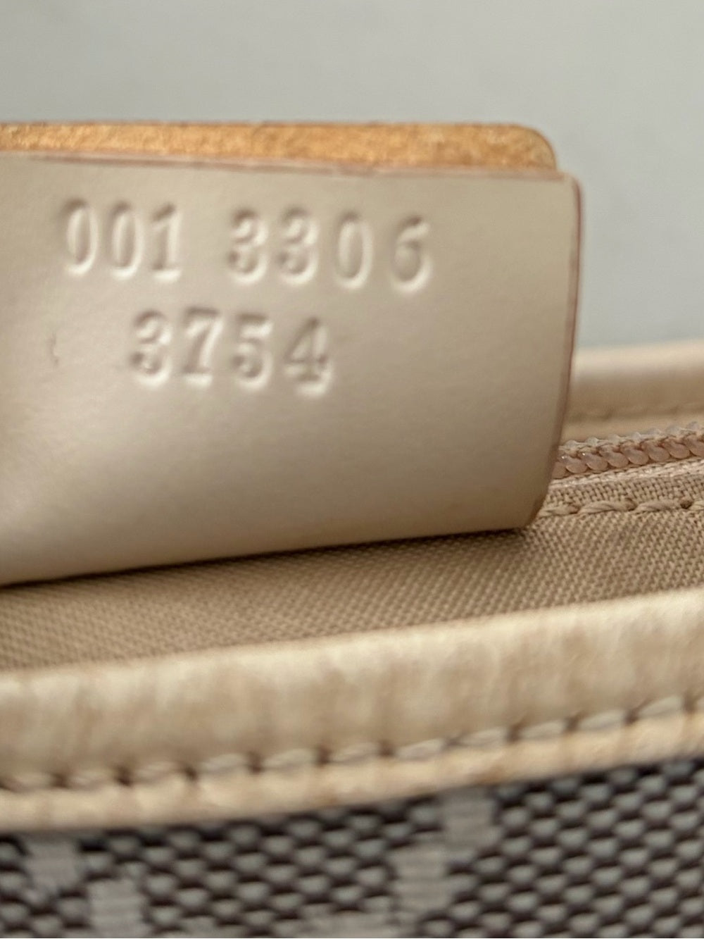 Gucci Vintage GG Canvas Jackie Monogram Cream Handbag