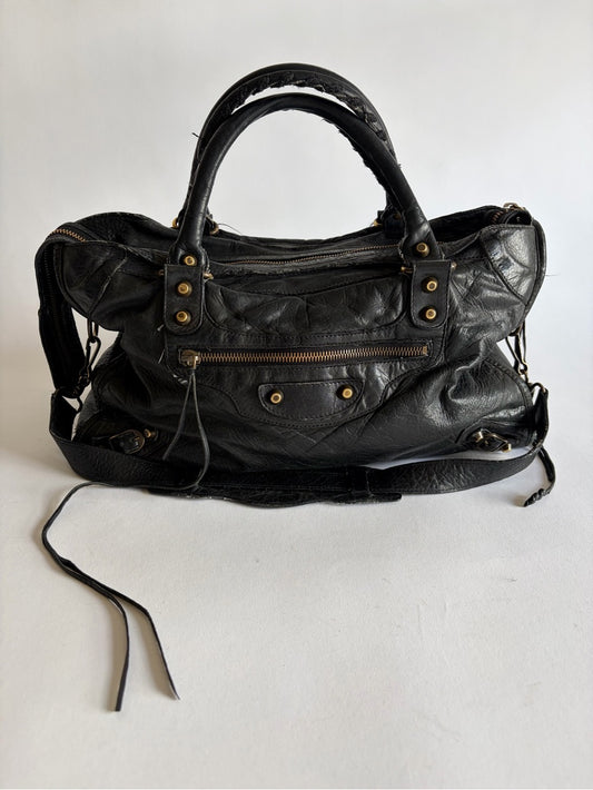 VINTAGE BALENCIAGA BLACK CITY BAG