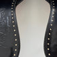 Vintage Yves Saint Laurent Black Leather Zip-Front Mule Heels
