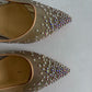 Christian Louboutin Follies Strass Nude Suede leather 37.5